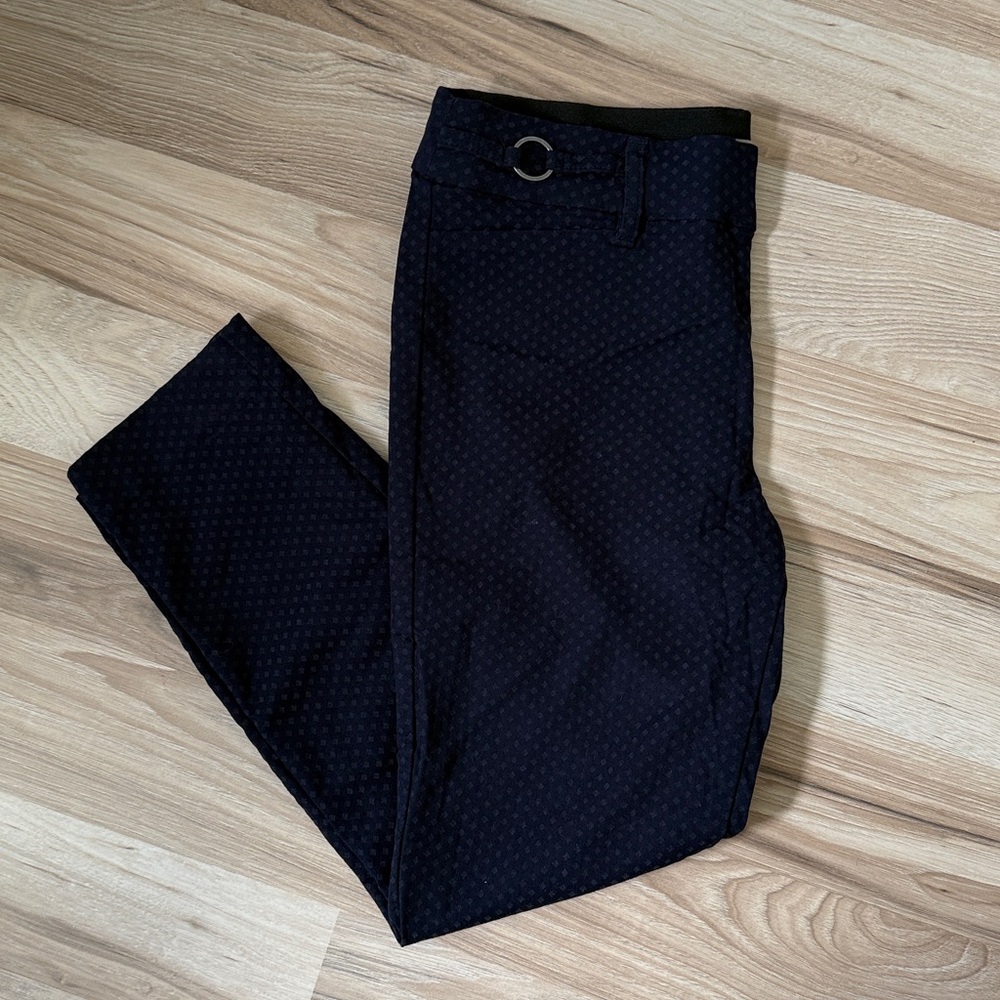Maurices Navy Patterned Dress Pants